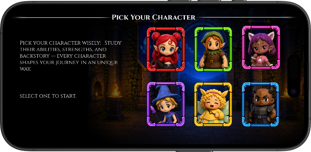 iOS Controller - Character Selection