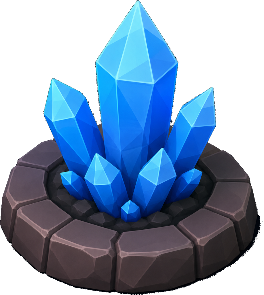 Blue Crystal Cluster