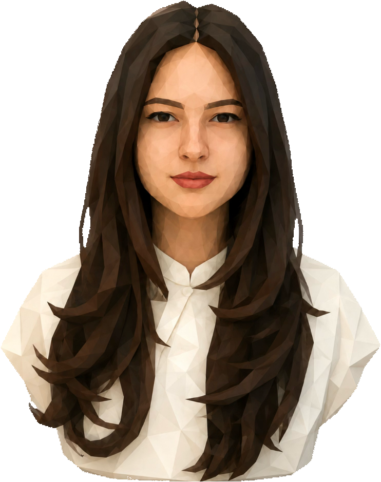 Giulia Silvano Low-Poly 3D Portrait