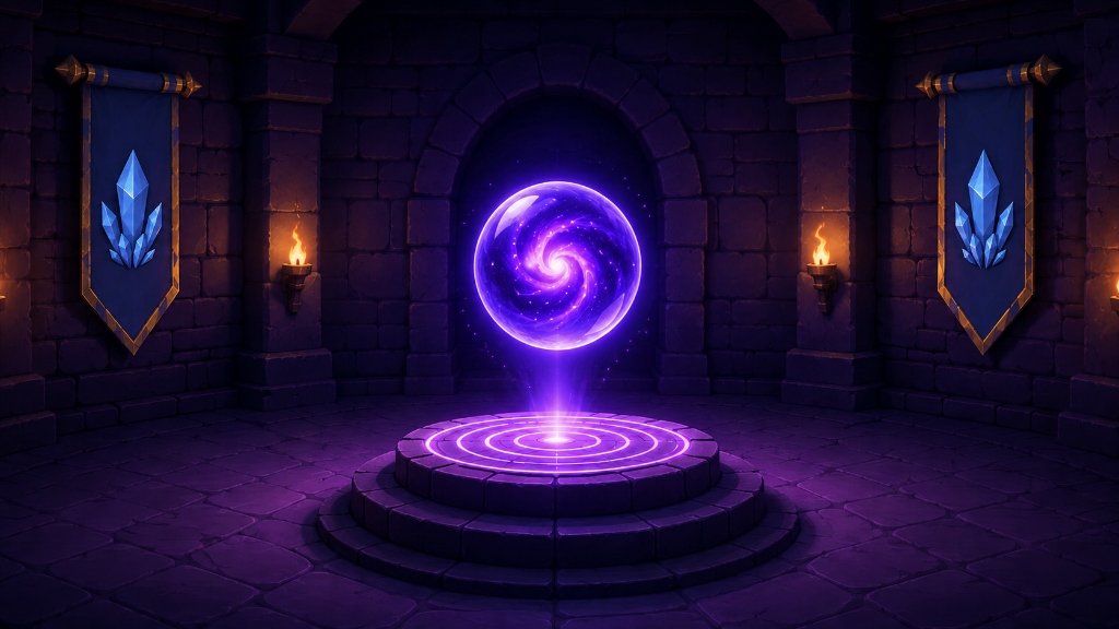 Fantasy Glowing Portal Game Scene
